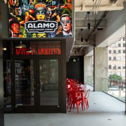 Main Entrance of the Alamo Drafthouse Los Angeles at The Bloc
